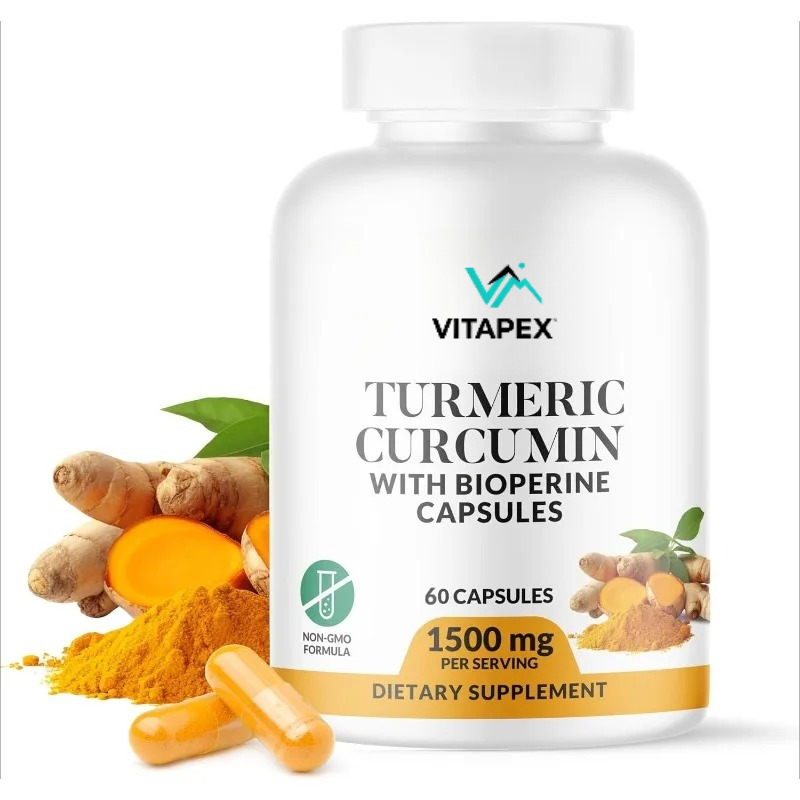 Turmeric Curcumin Capsule - Cúrcuma Curcumina e BioPerine 1500mg -
