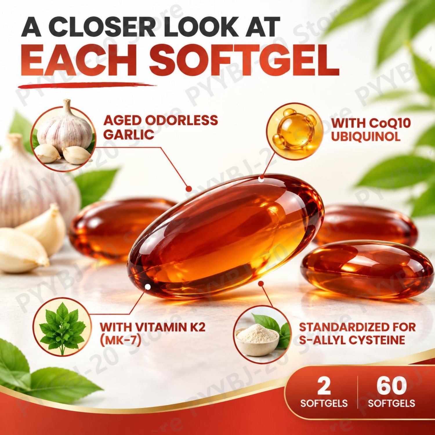 Cápsulas de alho envelhecido,  - Coq10 Ubiquinol Softgel avaliação e preço