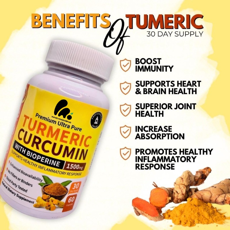 Suplemento Natural de Cúrcuma, - Turmeric Curcumin Capsule avaliação e preço