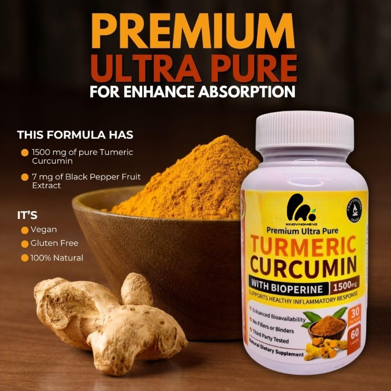 Suplemento Natural de Cúrcuma, - Turmeric Curcumin Capsule avaliação e preço
